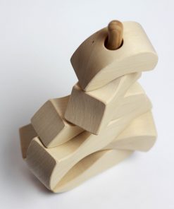 Drewniana gruszka układanka Montessori