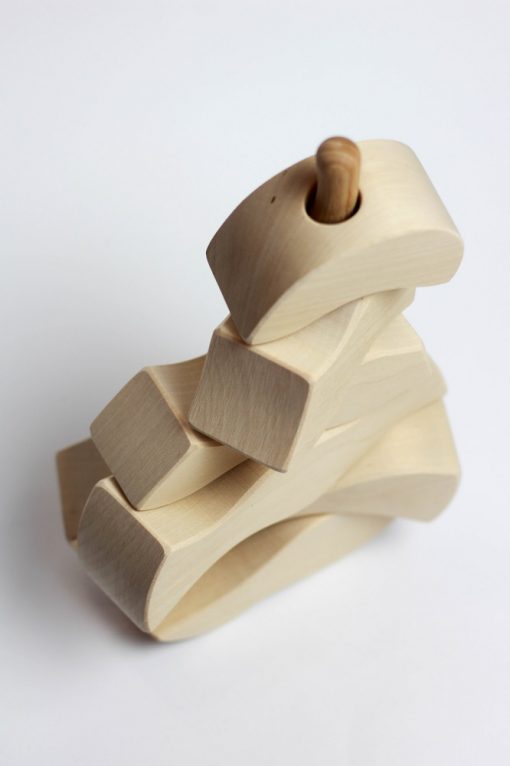 Drewniana gruszka układanka Montessori