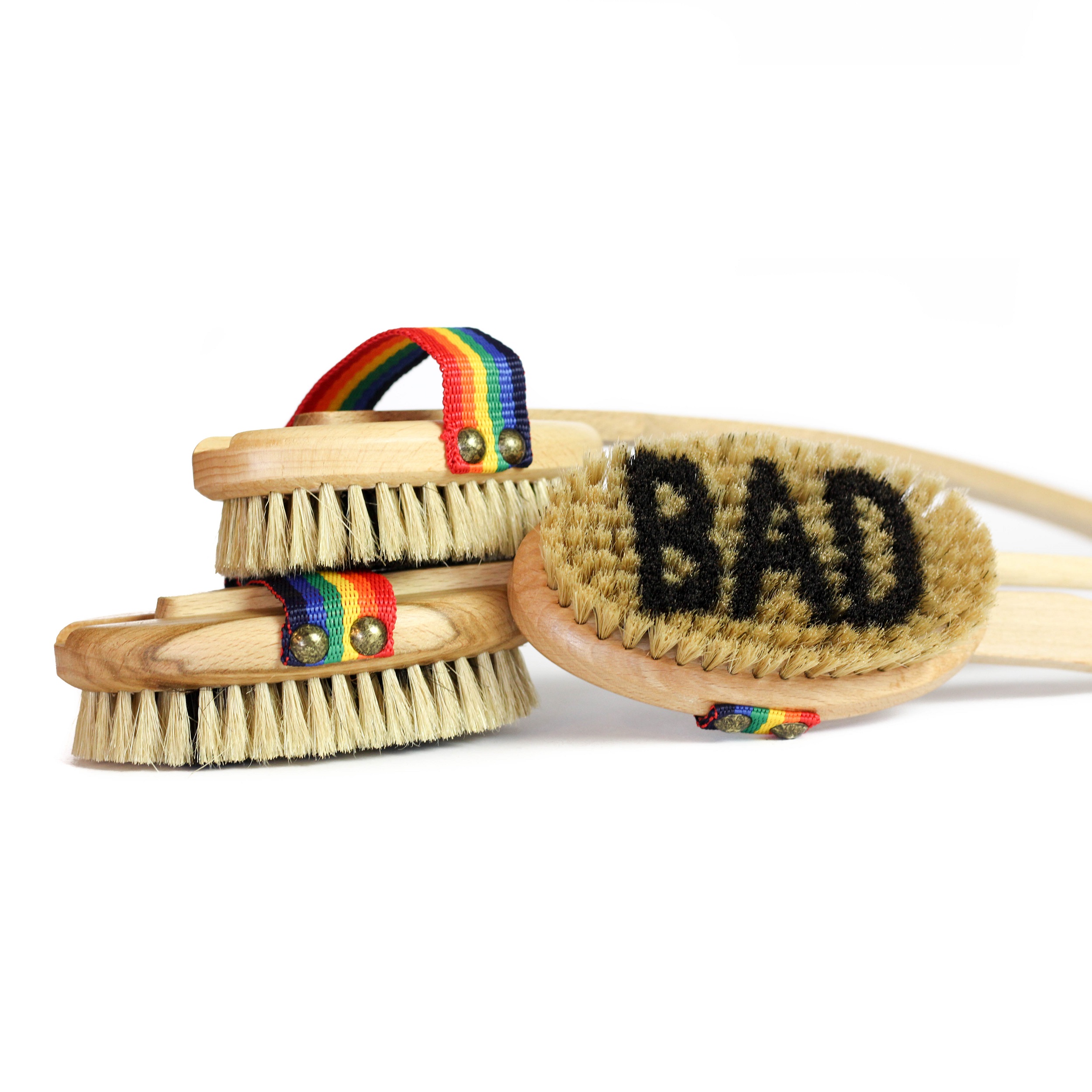 szczotka do kąpieli delikatna tęczowy uchwyt ekologiczna naturalna ecogift.pl