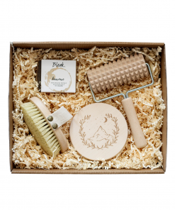 Eko Box urodzinowy Ekologiczny prezent zestaw dla każdego dla eko świra masażer szczotka do ciała podkładka pod kubek mydło kawowe zero waste