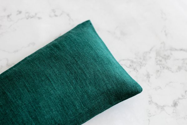 woreczek z gorczycą relaksacyjny ecogift.pl eko prezent butelkowa zieleń len 100%