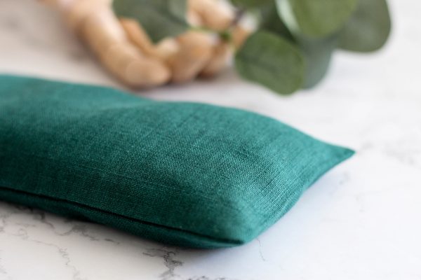 woreczek z gorczycą relaksacyjny ecogift.pl eko prezent butelkowa zieleń len 100%