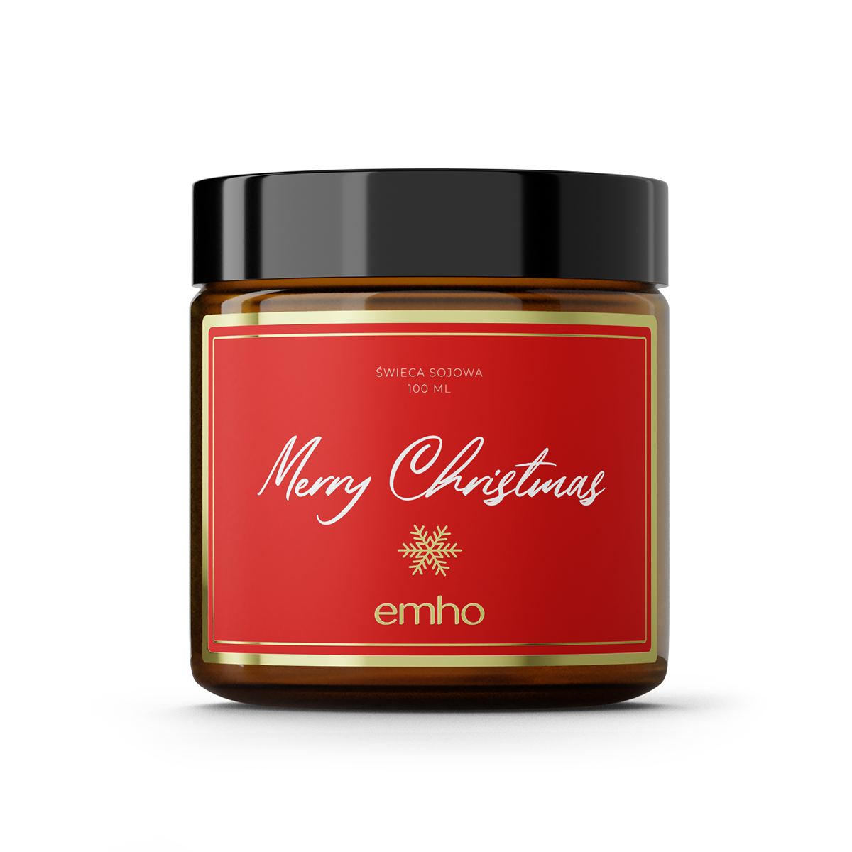 Świeca sojowa Świąteczna Merry Christmas na Gwiazdkę