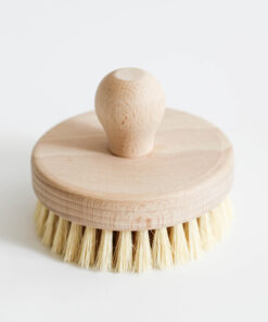 Szczotka do masażu na sucho i mokro okrągła tampico naturalne włosie ecogift eko prezent