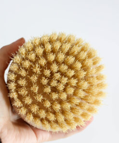 Szczotka do masażu na sucho i mokro okrągła tampico naturalne włosie ecogift eko prezent