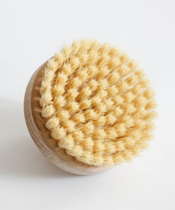 Szczotka do masażu na sucho i mokro okrągła tampico naturalne włosie ecogift eko prezent