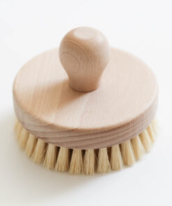 Szczotka do masażu na sucho i mokro okrągła tampico naturalne włosie ecogift eko prezent