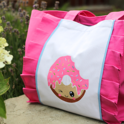 Wakacyjna torba plażowa z pączkiem donutem polski produkt producent ecogift.pl