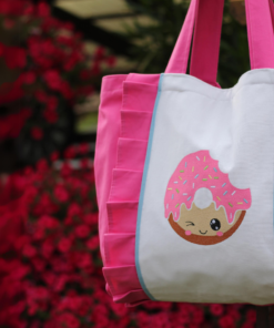 Wakacyjna torba plażowa z pączkiem donutem polski produkt producent ecogift.pl